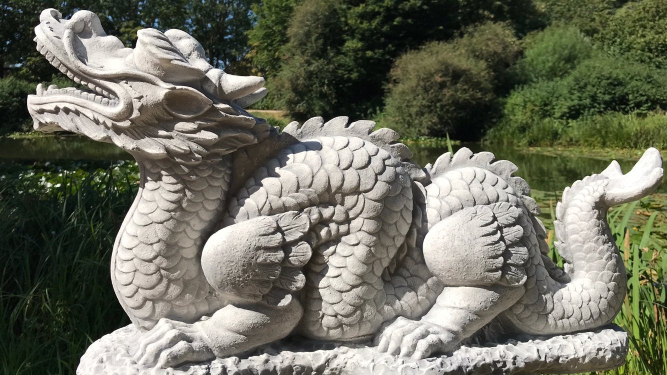 Draak 龍 75cm Tuindraak Vijvergeluksdraak Long Dragon ‼️, Tuin en Terras, Ophalen of Verzenden, Nieuw, Beton, Dierenbeeld