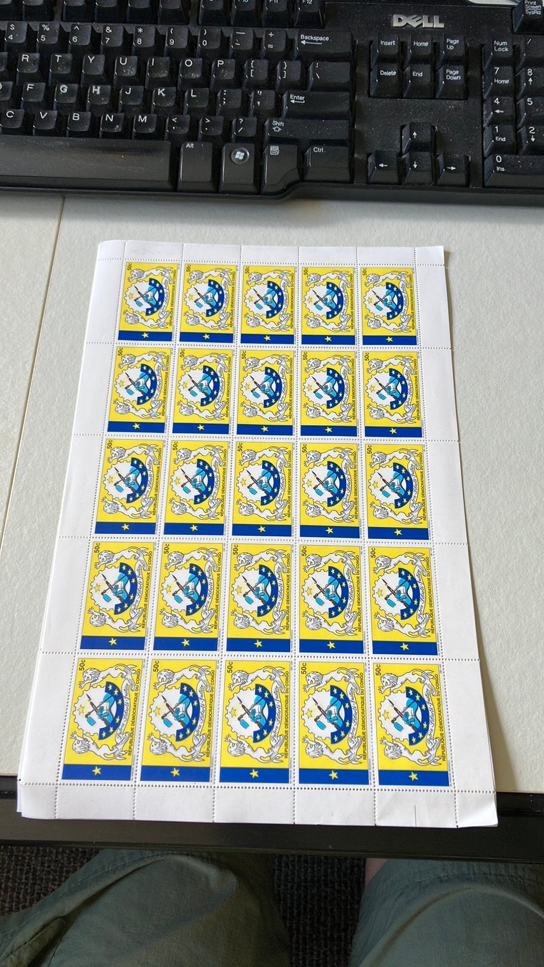Congo stampworld 1354 4 vellen postfris, Ophalen of Verzenden, Buitenland