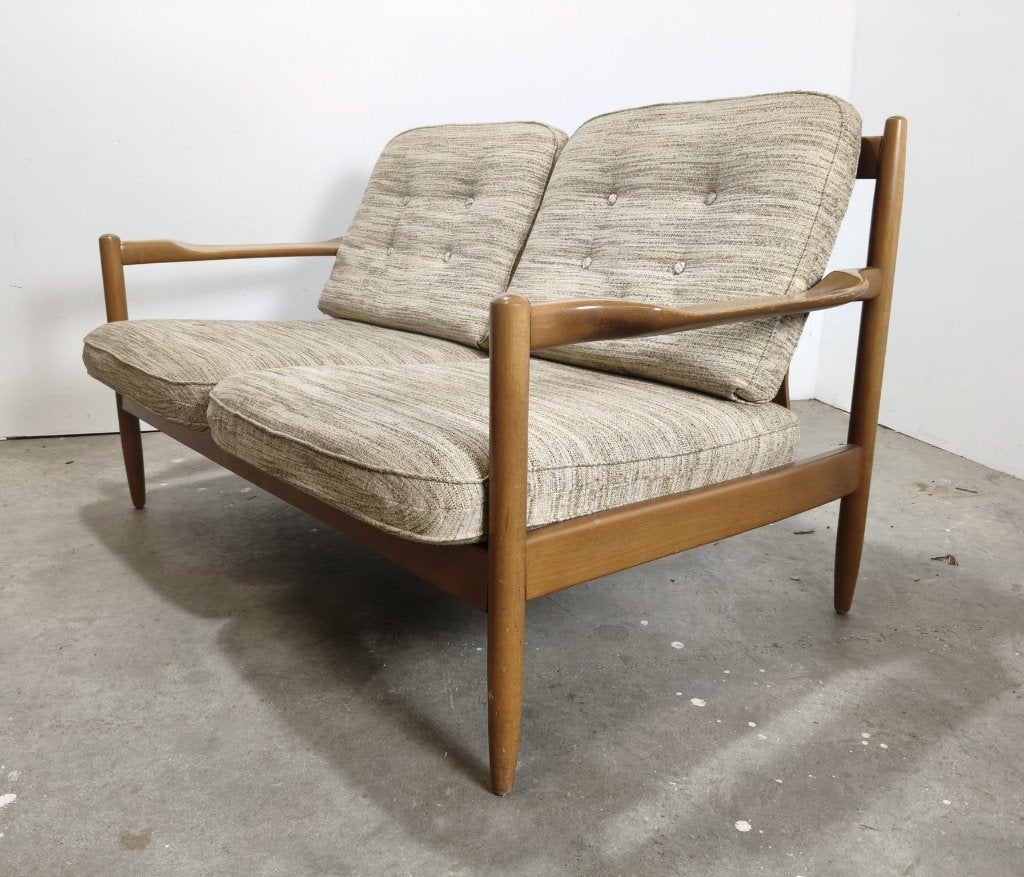 Deens design 2zits bank, Huis en Inrichting, Ophalen, Onbekend, 75 tot 100 cm, Minder dan 150 cm