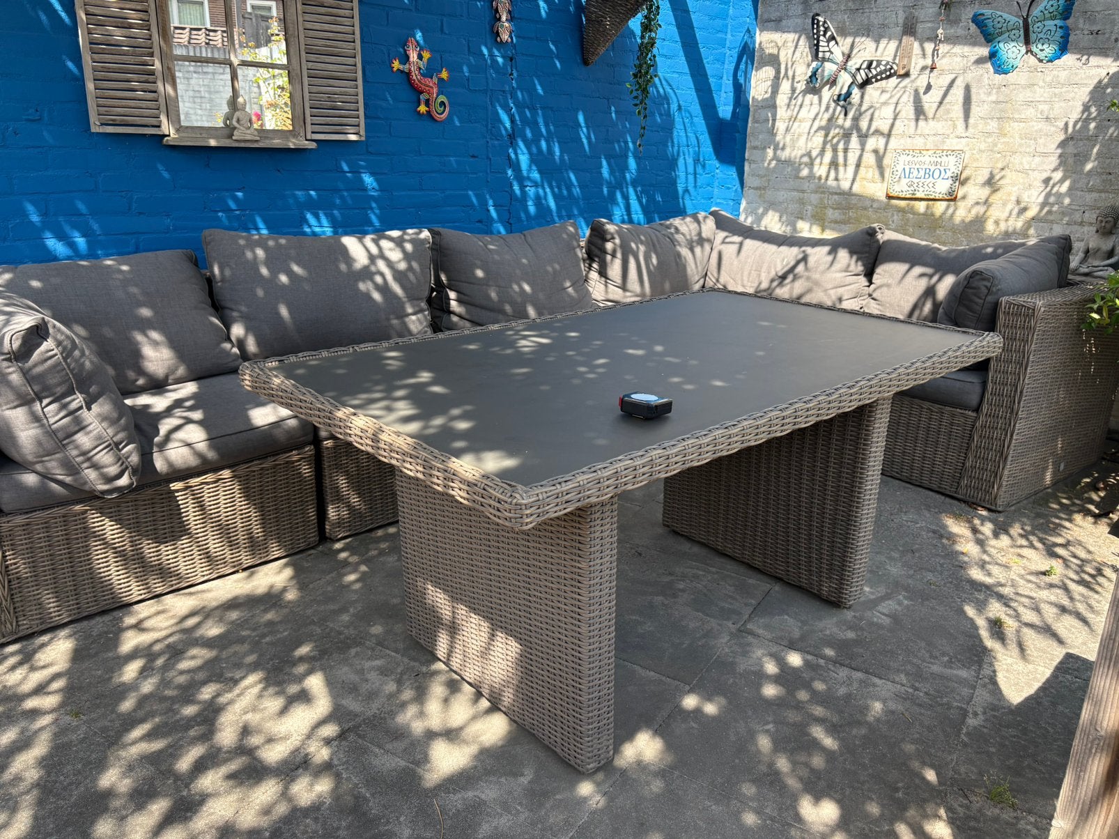 6 persoons loungebank met tafel, Ophalen, Overige materialen, Gebruikt, 6 zitplaatsen