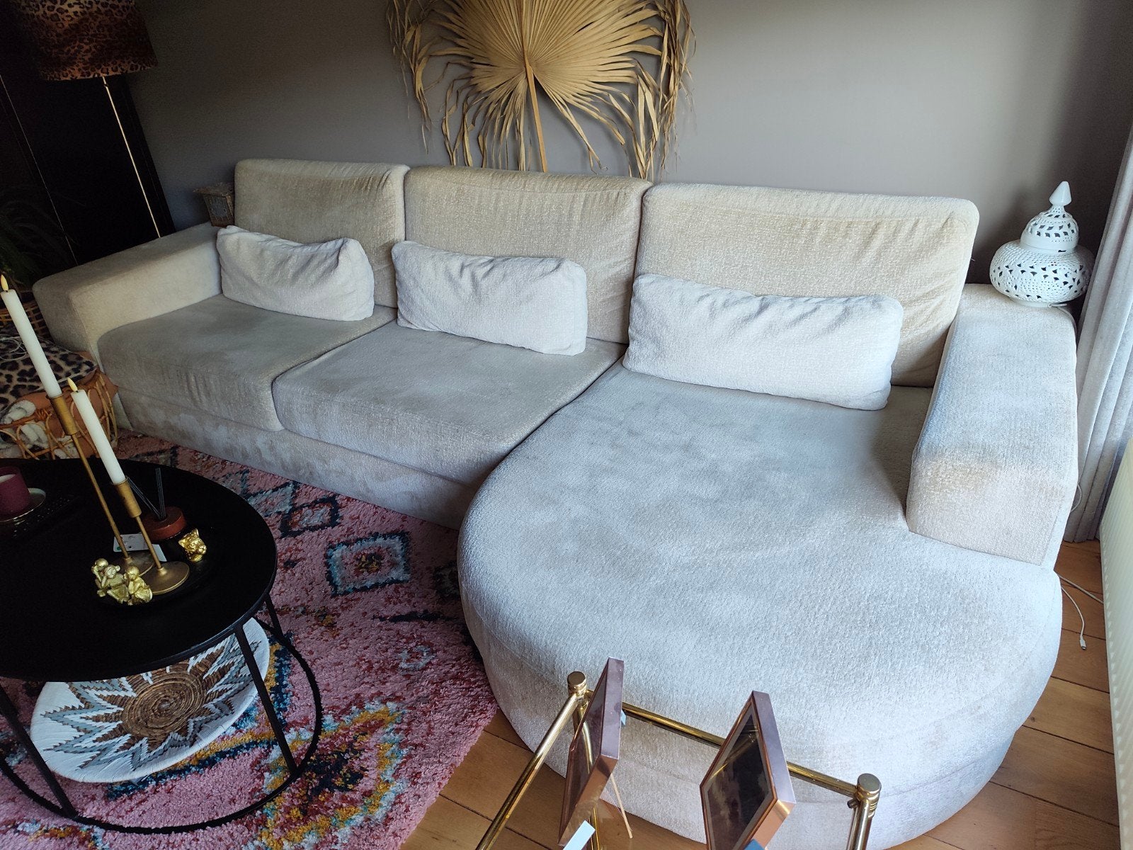 Richmond Interiors Loungebank Felix - 3.5 jaar oud, Huis en Inrichting, Banken | Bankstellen, Ophalen, Gebruikt, Hoekbank, 300 cm of meer