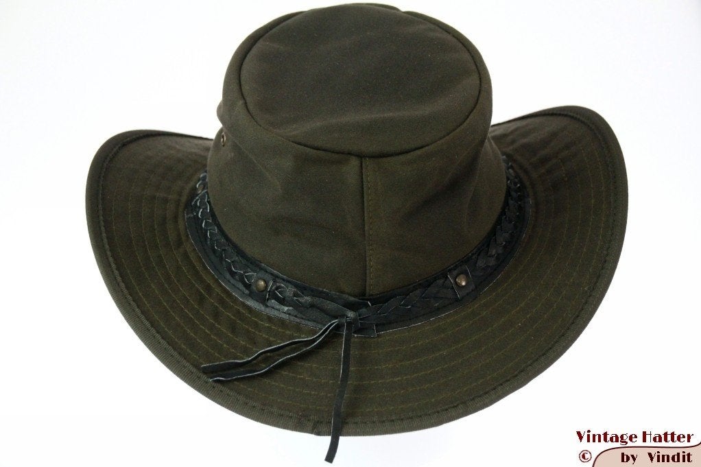 Australische outdoor wax hoed groen katoen 56 57 59 60 62 63, 60 cm (XL, 7½ inch) of meer, Hoed, Nieuw, Ophalen of Verzenden