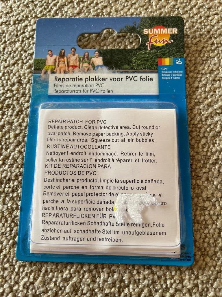 Reparatieplakkers voor PVC zwembad folie, Ophalen of Verzenden, Nieuw, Overige typen