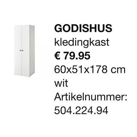 Witte Kinderkast (IKEA Godishus) - ZSM WEG!, Ophalen, Overige materialen, 50 tot 100 cm, Zo goed als nieuw