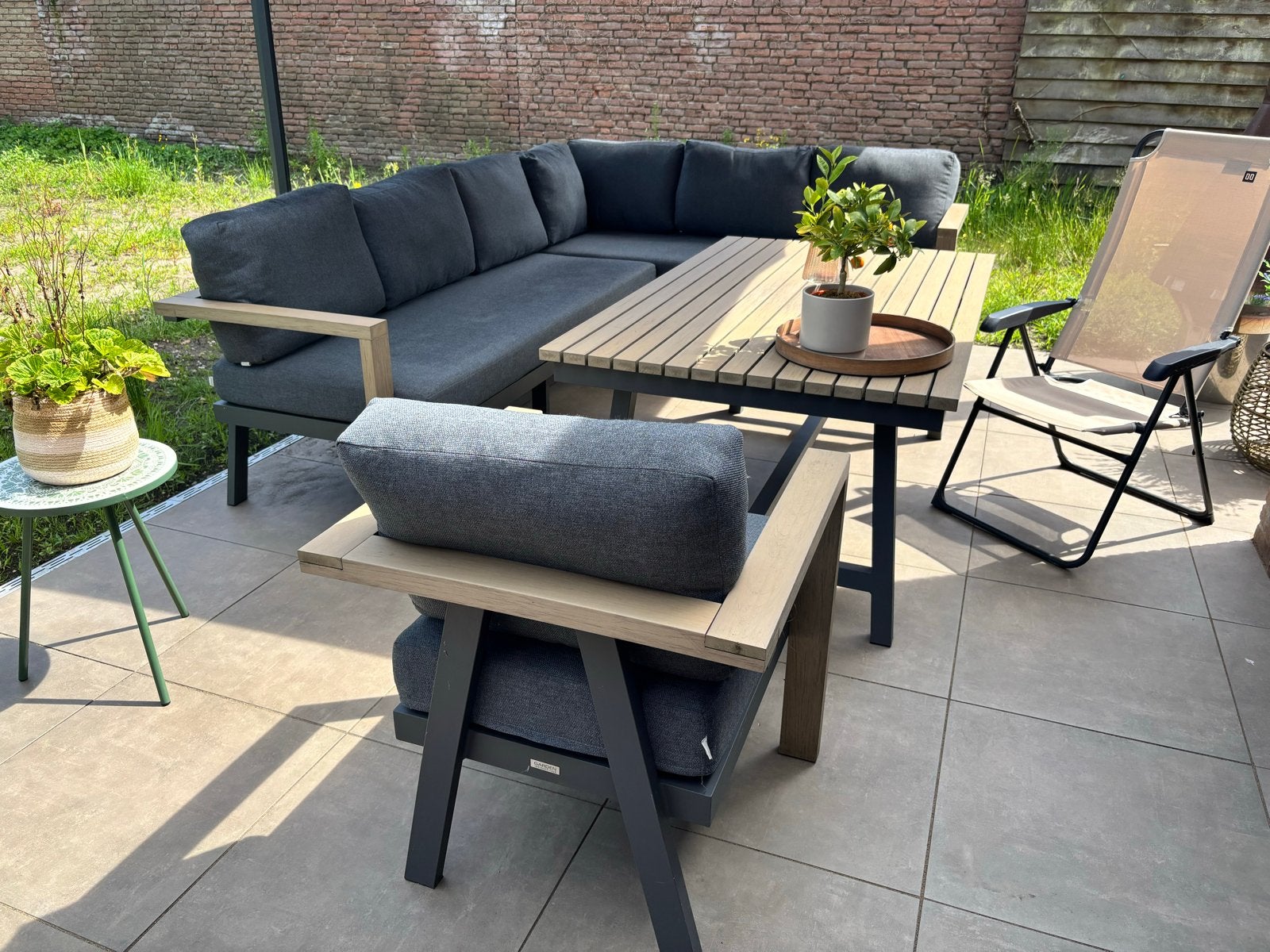 Loungeset Garden Impressions Morgana met fauteuil, Tuin en Terras, Tuinsets en Loungesets, Ophalen, 6 zitplaatsen, Zo goed als nieuw
