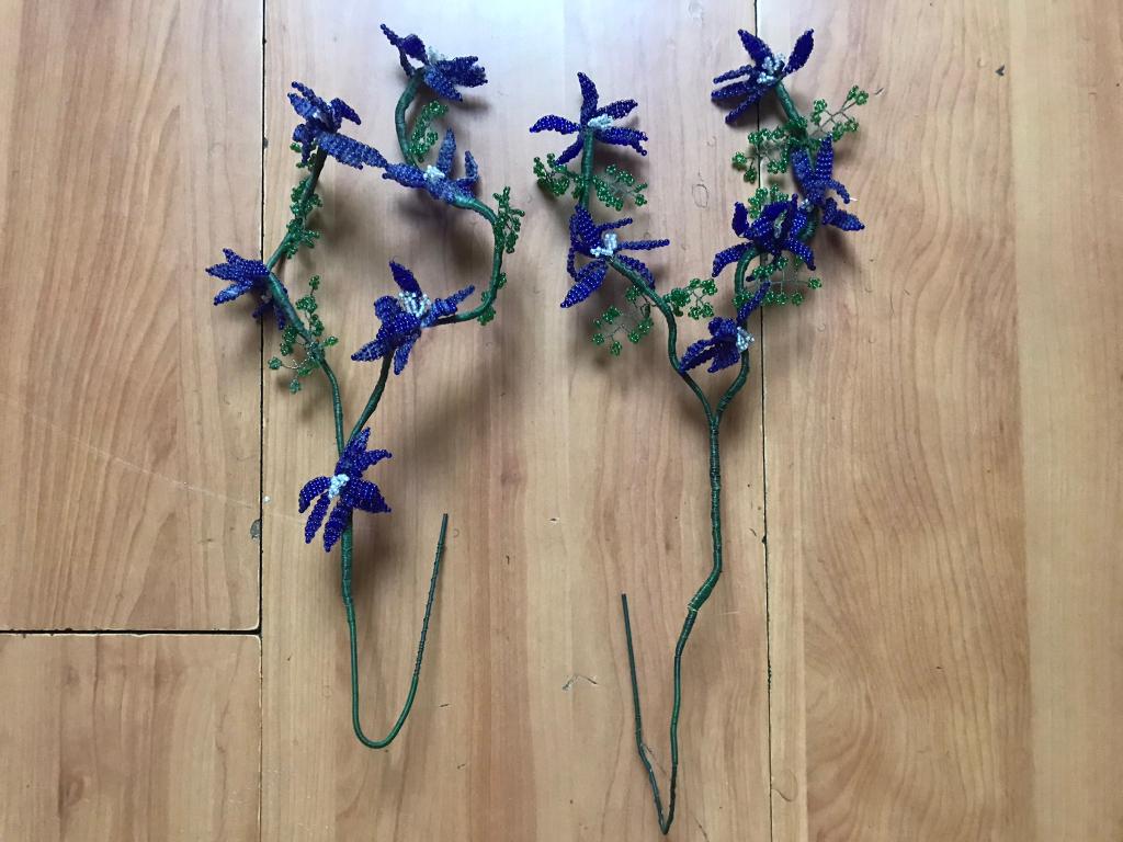 Vintage Franse kralen bloemen, Ophalen of Verzenden