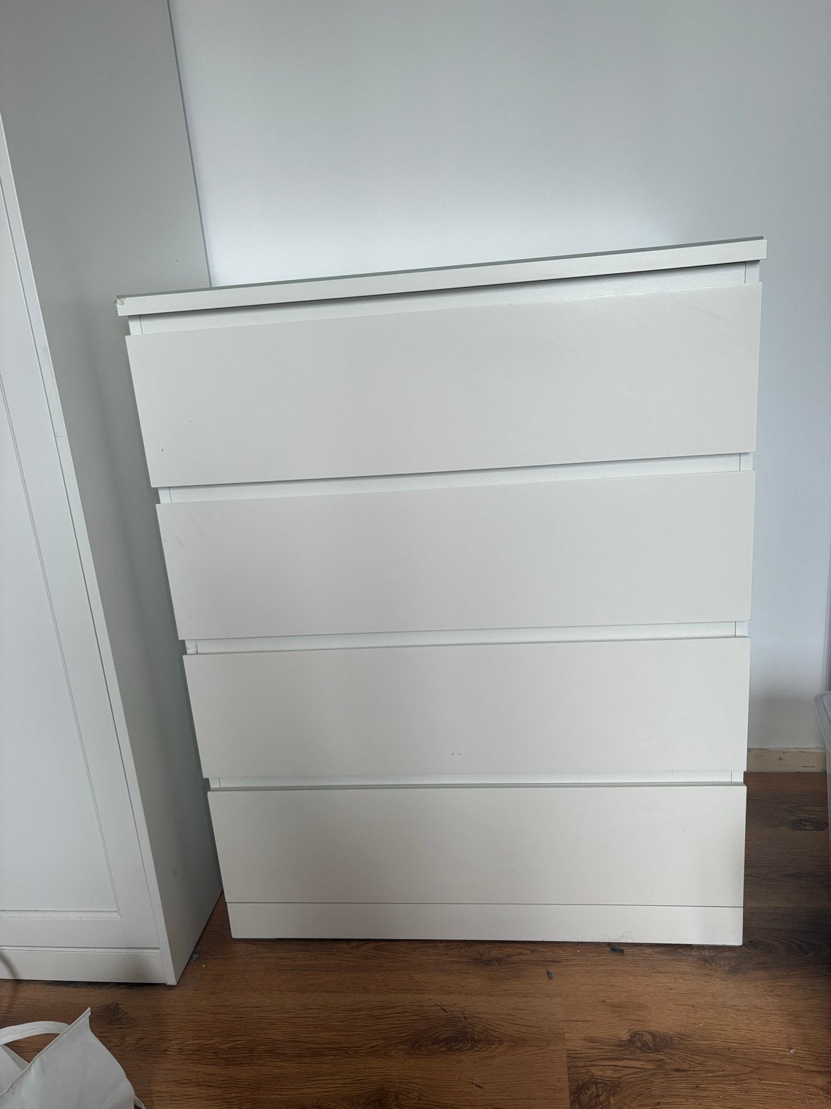 IKEA Malm ladekast met glasplaat, 3 of 4 laden, Ophalen, Gebruikt, Glas