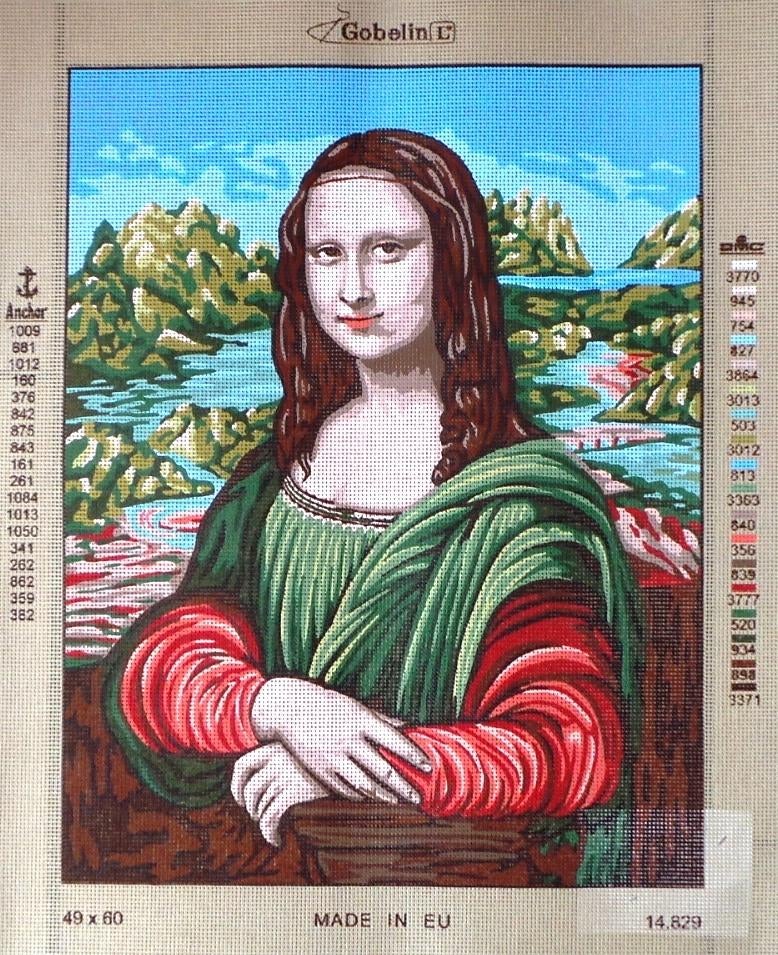Cado voorbedrukt borduurstramien  Mona Lisa 829, Ophalen of Verzenden, Nieuw, Handborduren, Onderdeel of Toebehoren