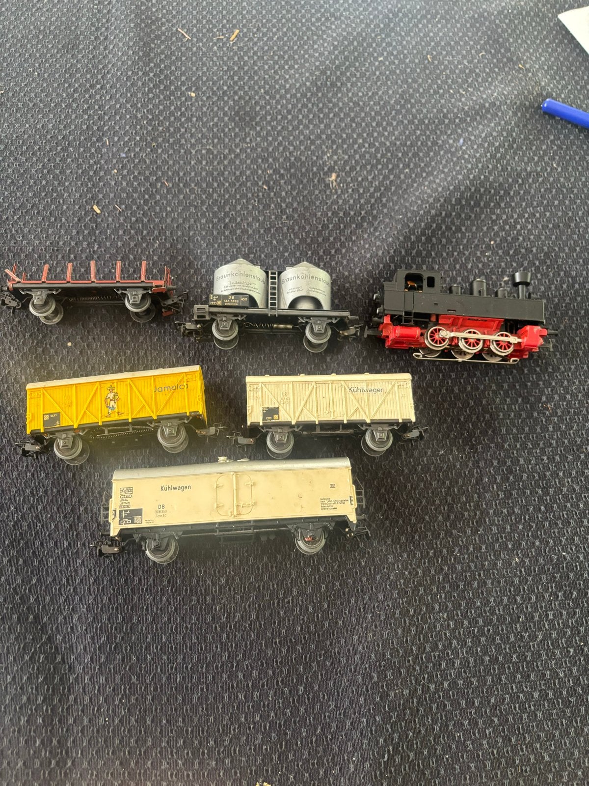 Vintage Märklin Stoomtrein met diverse goederenwagons, Ophalen, Wisselstroom, Märklin, Gebruikt