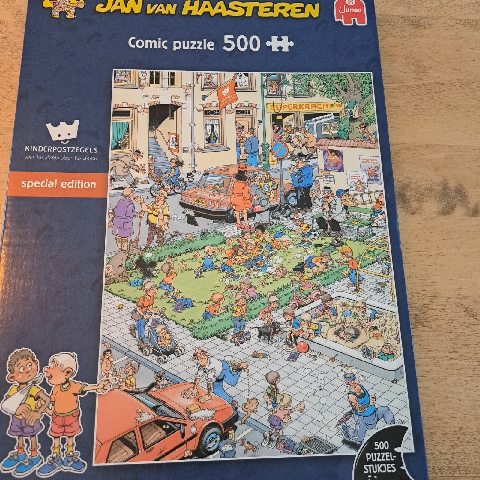 Jan van Haasteren special edition puzzel kinderpostzegels, Ophalen of Verzenden, 500 t/m 1500 stukjes, Zo goed als nieuw, Legpuzzel