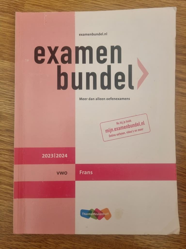 Examenbundel vwo Frans, Boeken, Ophalen of Verzenden, Gelezen, VWO, Frans