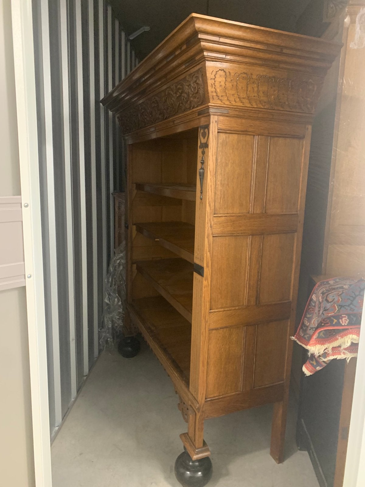 Antieke eikenhouten kussenkast, Antiek en Kunst, Antiek | Meubels | Kasten, Ophalen