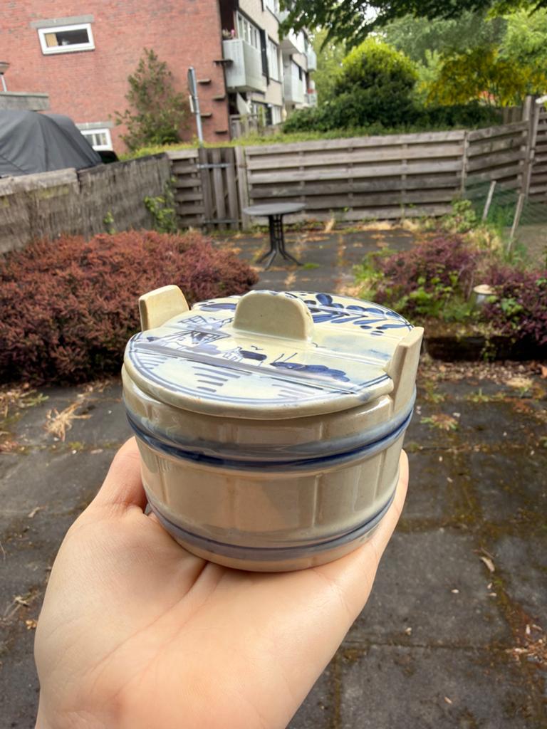 Delfts Blauw aardewerk potje met deksel, Antiek en Kunst, Antiek | Keramiek en Aardewerk, Ophalen