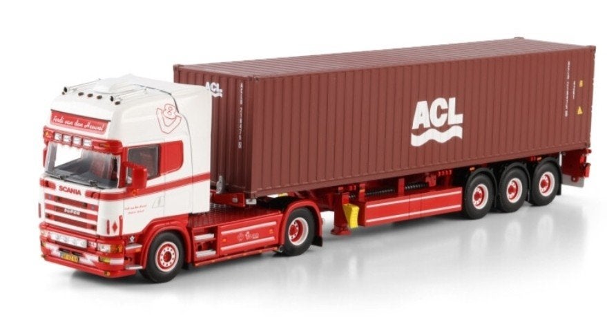 WSI SCANIA 4 SERIES + CONTAINER TRAILER + CONTAINER - HEUVEL
