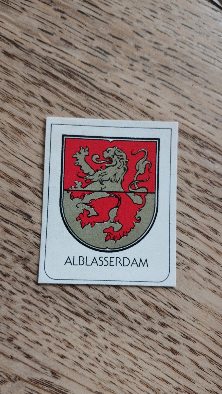 Stickertje wapen schild Provinciealbum  ALBLASSERDAM, Ophalen of Verzenden