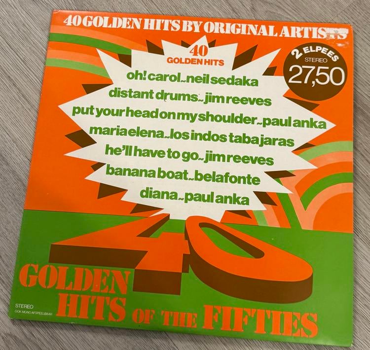 40 Golden Hits Of The Fifties lp Plaat, Complilatie, Ophalen of Verzenden, Gebruikt, 12 inch
