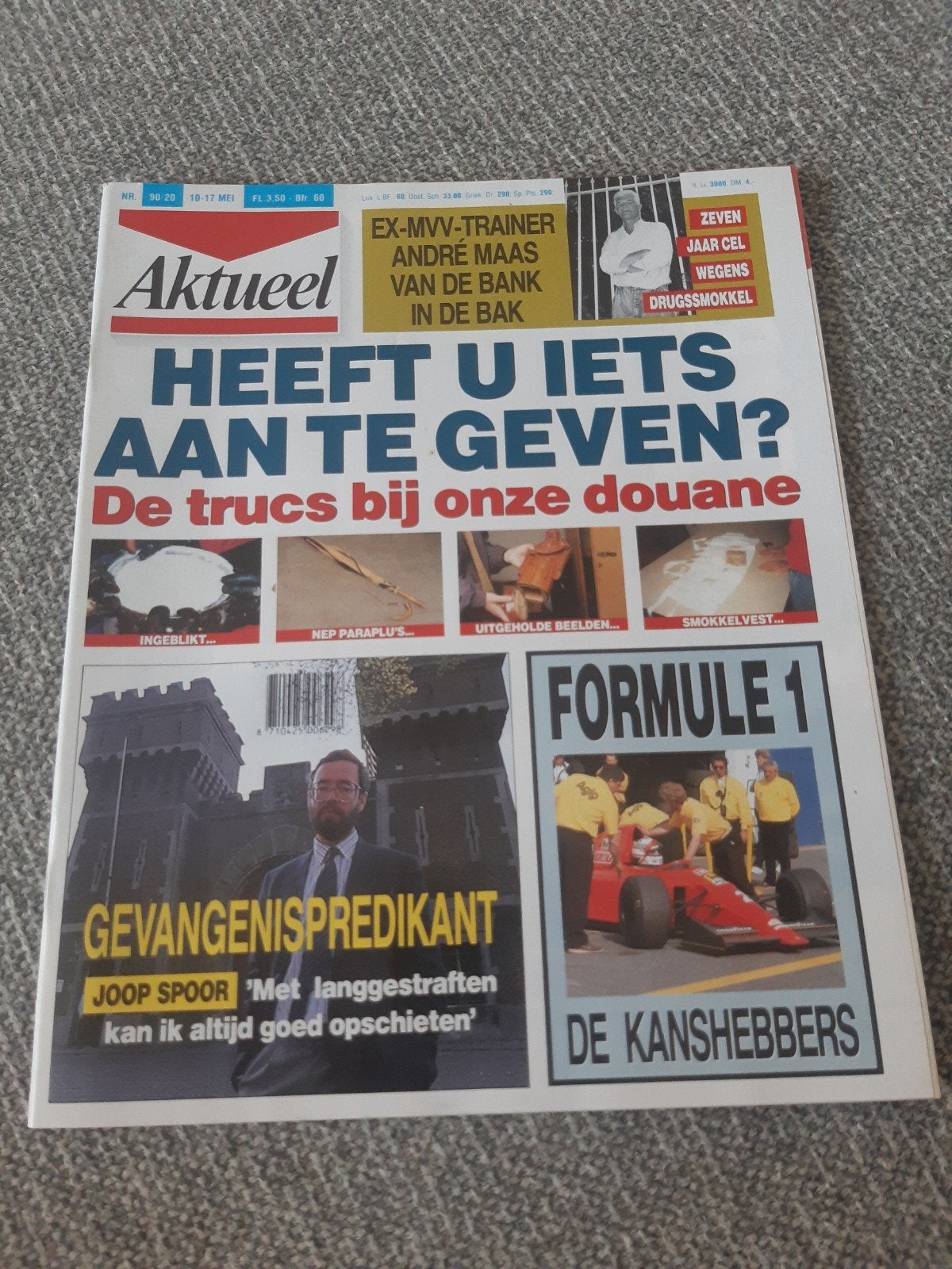 20.Aktueel 1990. Andre Maas. Joop Spoor. Formule 1. Fritz Ko, Verzenden
