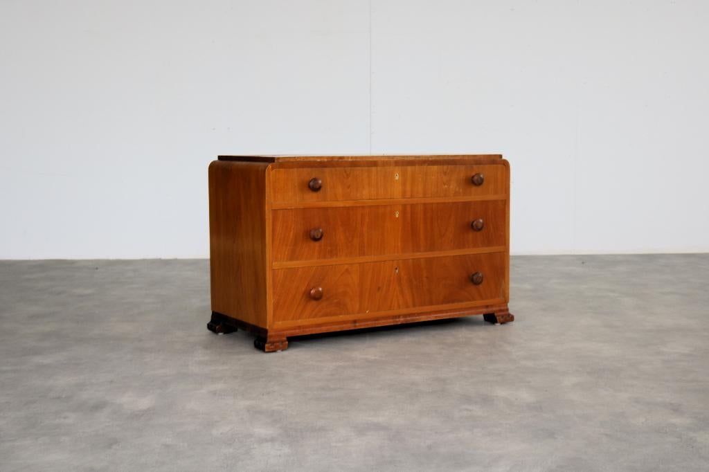 art deco ladenkast | kast | jaren 50 | Zweeds, Gebruikt, ., 3 of 4 laden, .