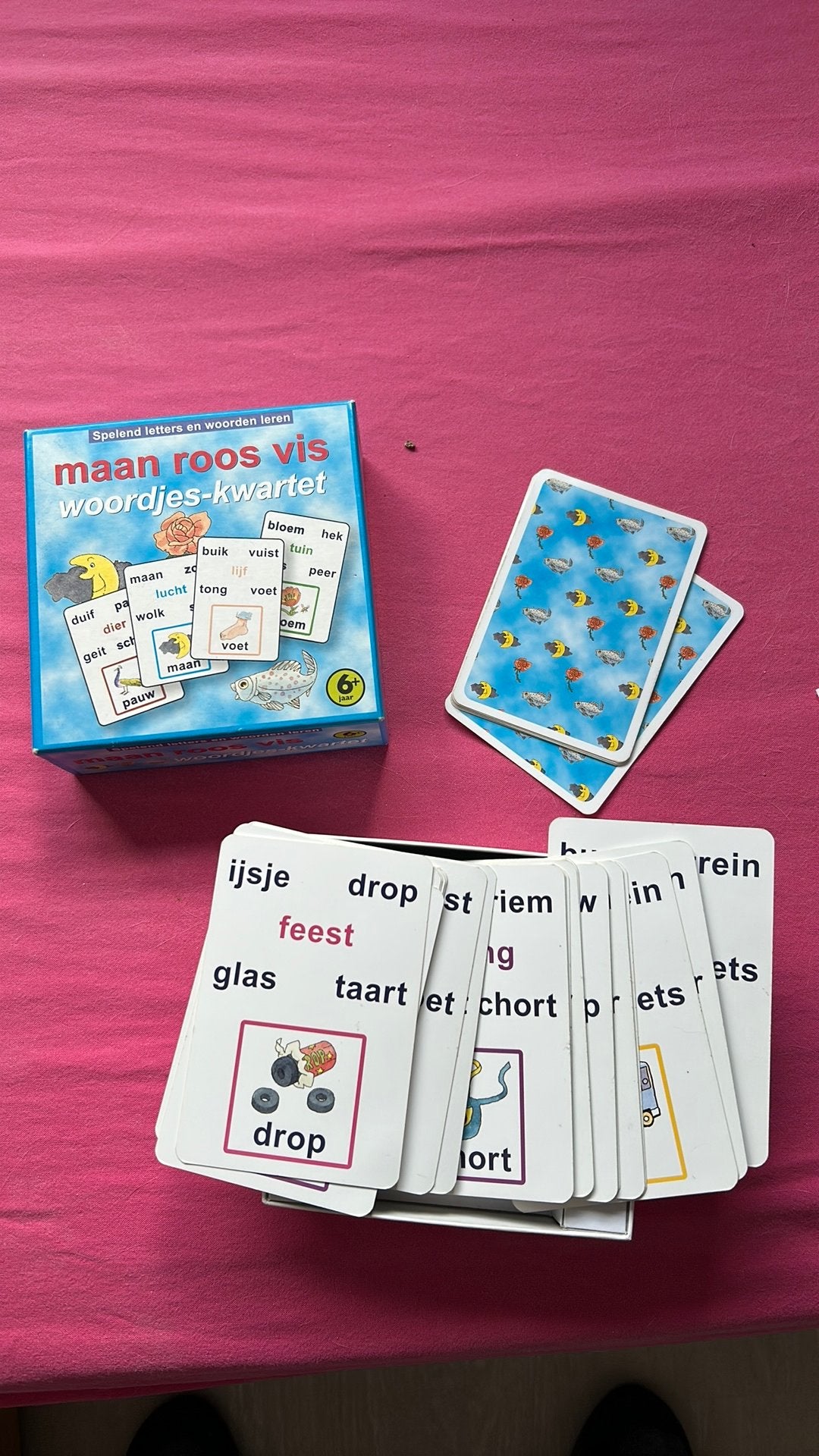 Maan roos vis woordjes kwartet, Ophalen, Zo goed als nieuw, Kwartet(ten)