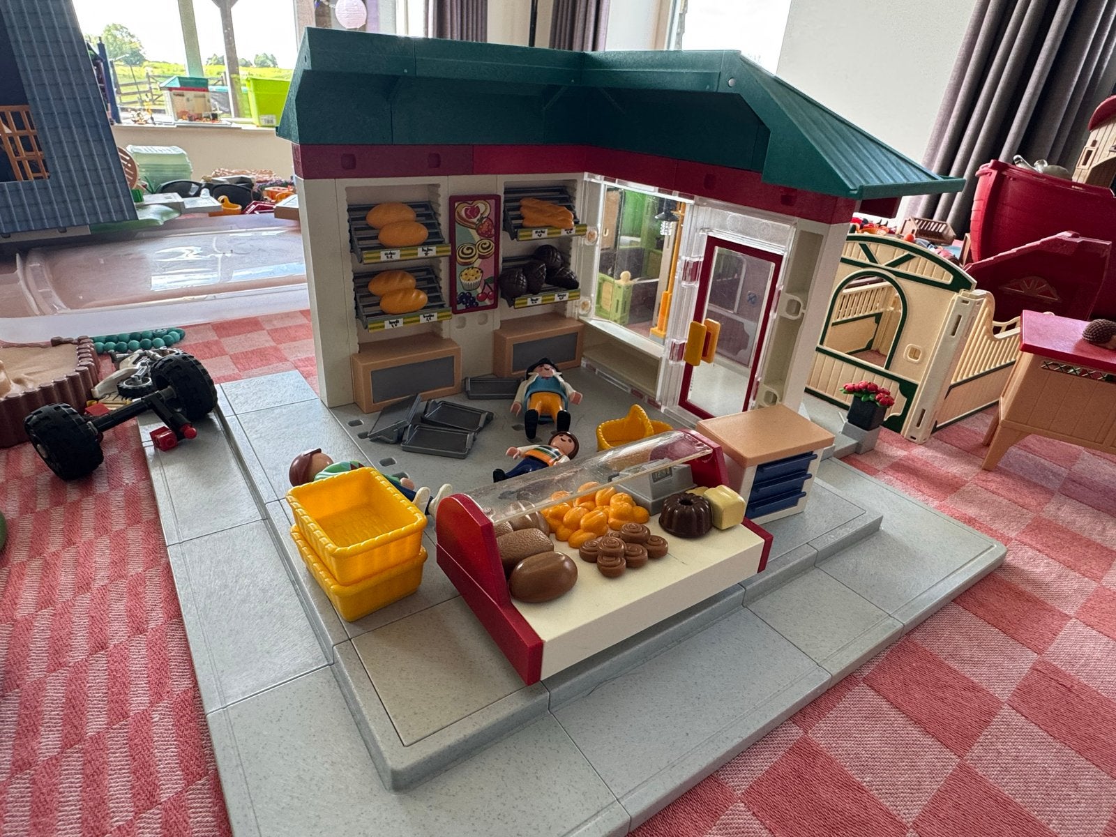 Playmobil Bakkerij met figuren en accessoires, Gebruikt, Gebouw, Complete set, Ophalen of Verzenden