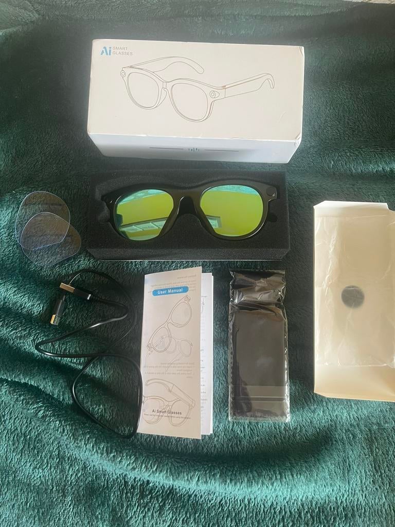 AI/meta bril glasses zwart, Overige merken, ., Zwart, Ophalen of Verzenden