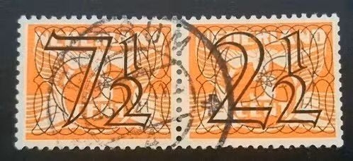 Nederland 1940 - nvph 356a- Cijfer type 'Guilloche', Postzegels en Munten, Ophalen of Verzenden, Na 1940, Gestempeld