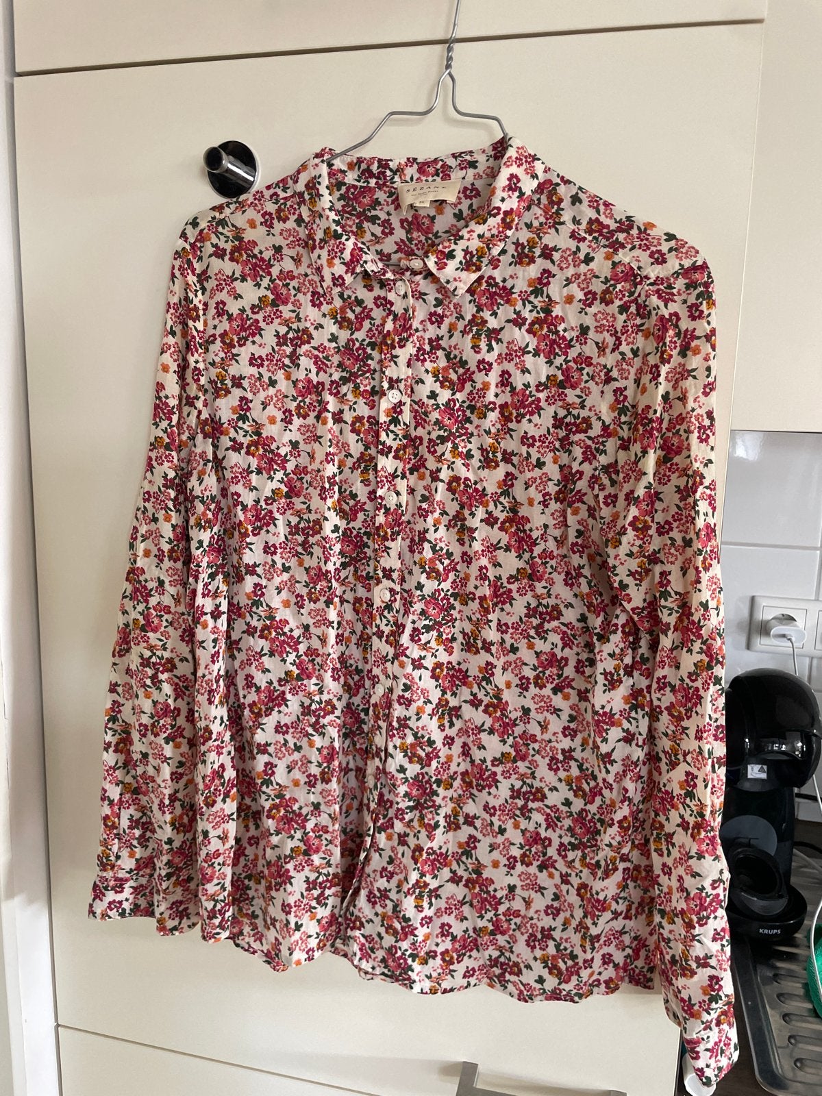 Sezane Pierro bloemenprint roze beige S, Ophalen of Verzenden, Zo goed als nieuw, Beige