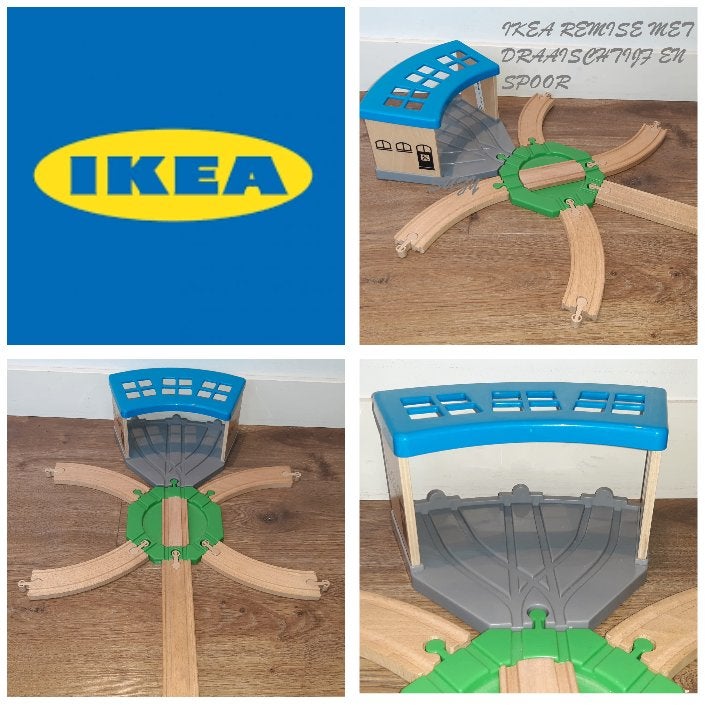 Ikea Remise met Draaischrijf voor Houten Trein Spoor, Kinderen en Baby's, Speelgoed | Thomas de Trein, Ophalen of Verzenden, Gebruikt