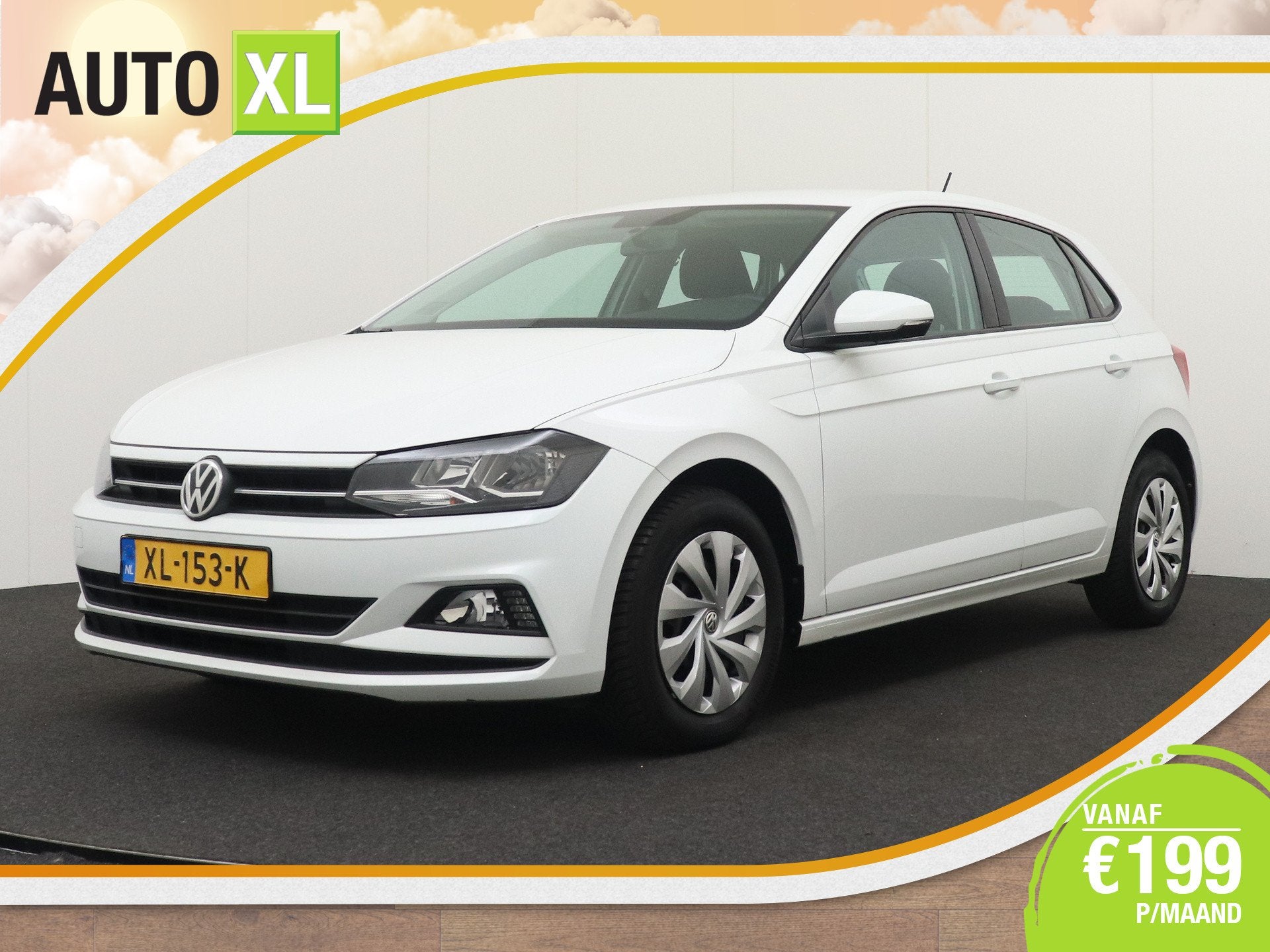 Volkswagen Polo 1.0 Comfortline Navi Carplay Adapt.Cruise DA, Auto's, Stof, 82 pk, Wit, Origineel Nederlands
