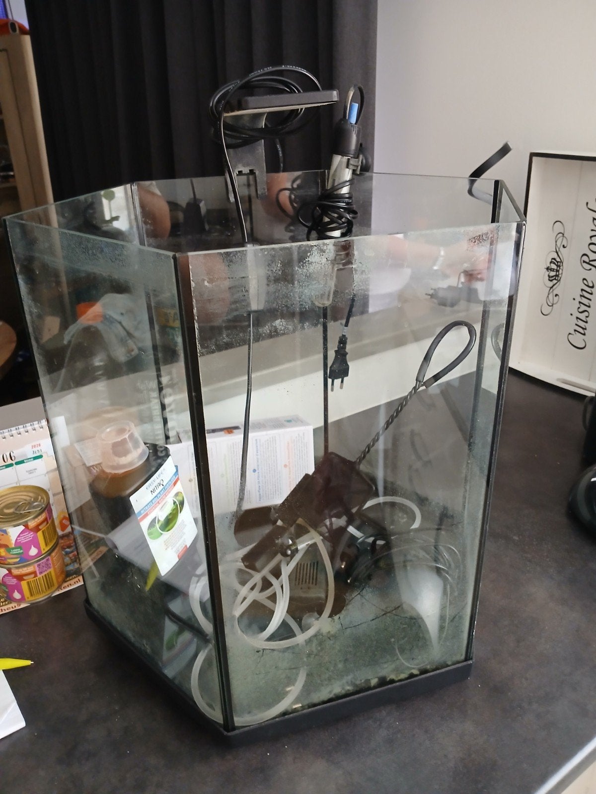 Aquarium 60 liter  compleet, Ophalen, Leeg aquarium