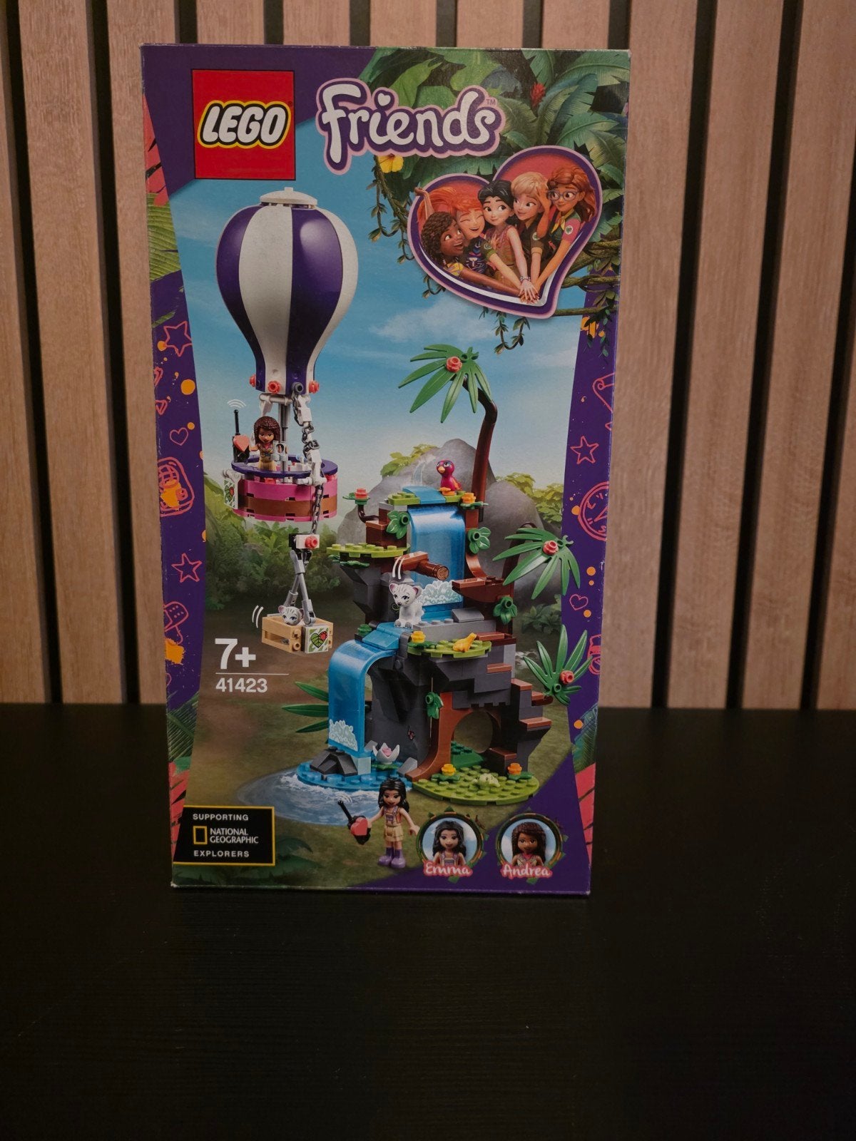 41423 LEGO Friends Tijger reddingsactie met luchtballon in j, Kinderen en Baby's, Lego, Friends, Ophalen of Verzenden, Zo goed als nieuw