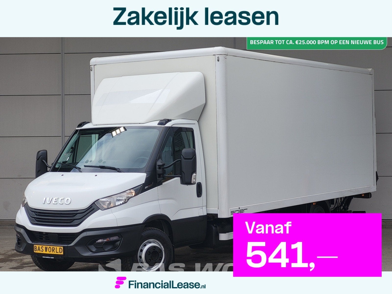 Iveco Daily 72C21 3.0 Automaat 1000KG Laadklep Bakwagen 210P, Stof, Gebruikt, Euro 6, 4 cilinders