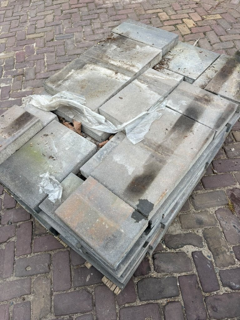Restpartij beton wildverband rood/zwart 6 cm dik, Tuin en Terras, Ophalen, Nieuw, 5 tot 10 m², Beton
