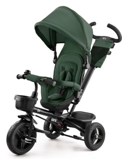 Kinderkraft driewieler met duwstang en verstelbare zitting, Ophalen of Verzenden, Zo goed als nieuw, Velgrem, Duwstang