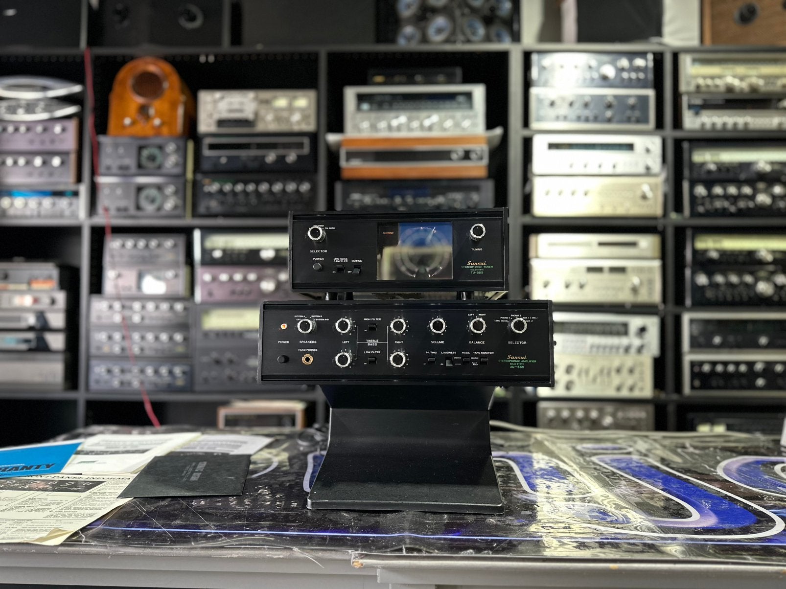 Sansui AU-555 + Sansui TU-555 – Originele Vintage Set ., Overige merken, Sansui, Tuner of Radio, MP3-aansluiting