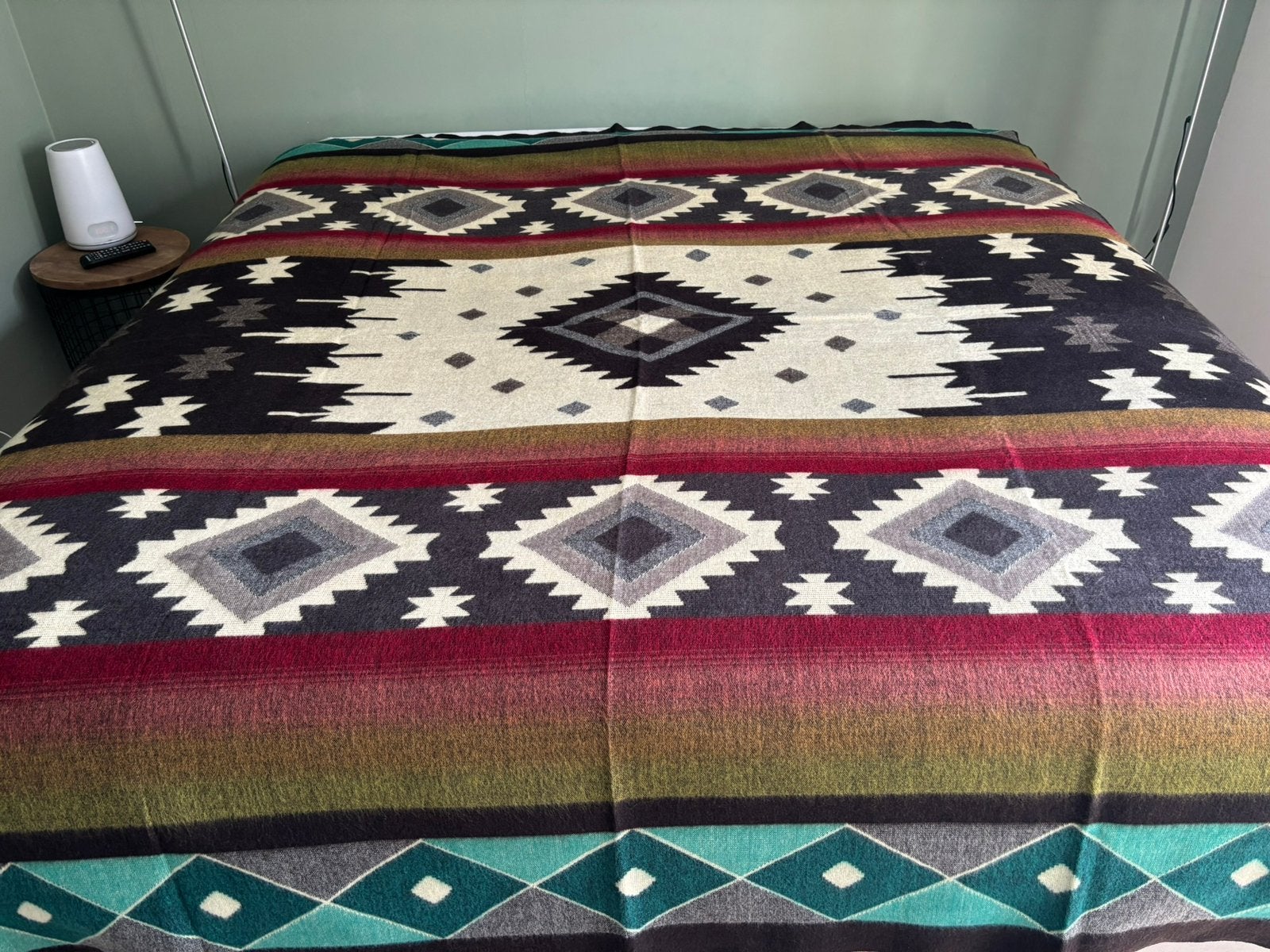 NIEUW! Alpaca wol deken sprei plaid kleed kleur design retro, Ophalen of Verzenden, Nieuw