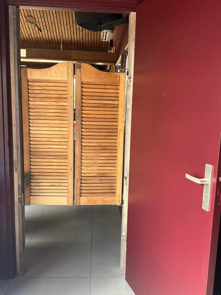 Set houten saloon deurtjes, Ophalen, Zo goed als nieuw, Binnendeur, Minder dan 200 cm
