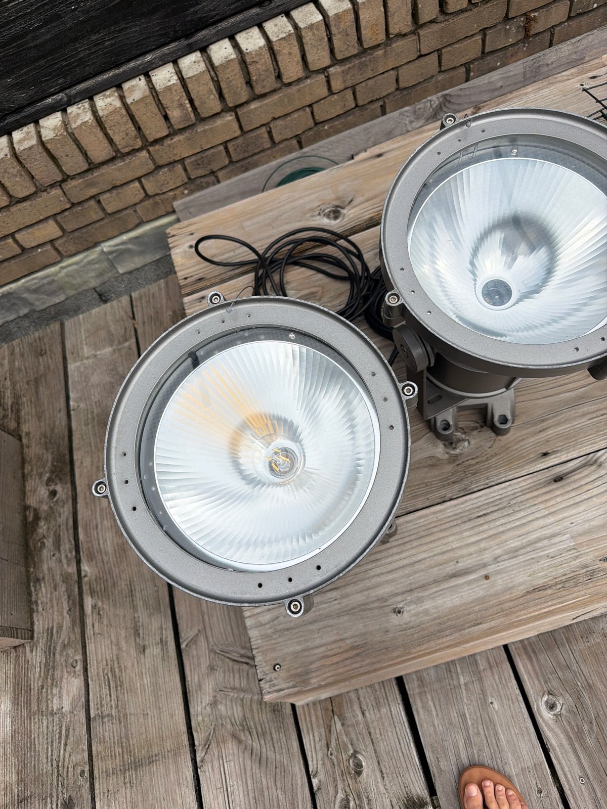 iGuzzini buitenlampen - set van 2, Overige merken, Gebruikt, Waterbestendig, Grijs