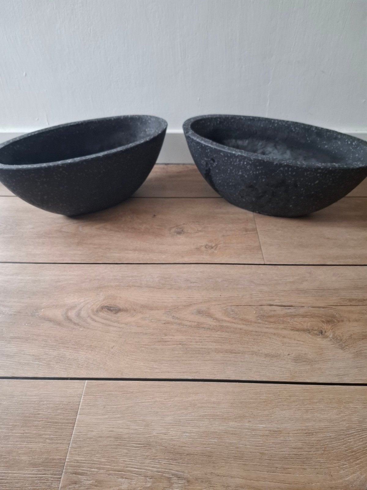 Stijlvolle ovale bloempot/plantenbak van beton - 40x15 cm, Tuin en Terras, Ophalen