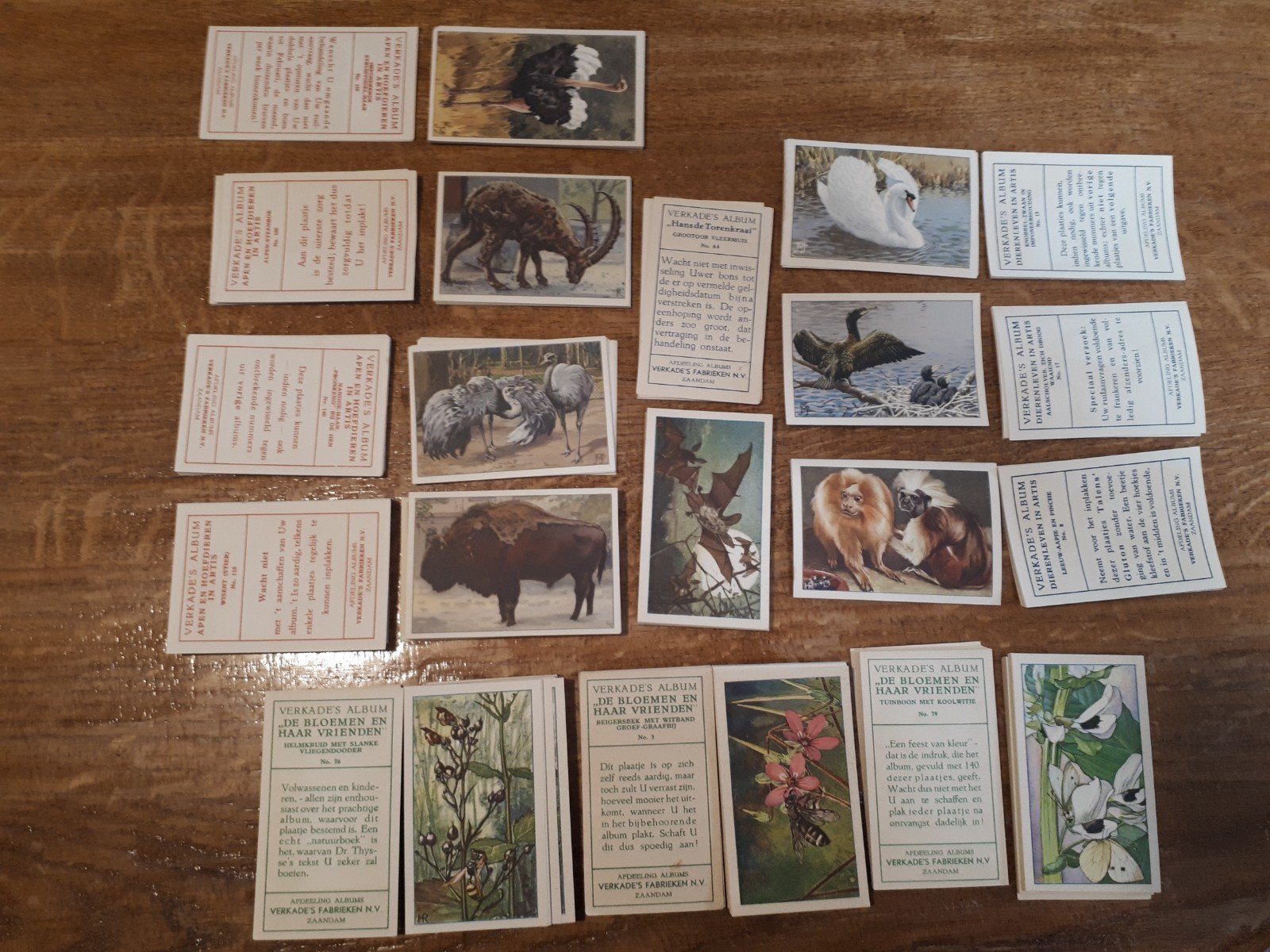 album kaartjes VERKADE van diverse series, Ophalen of Verzenden