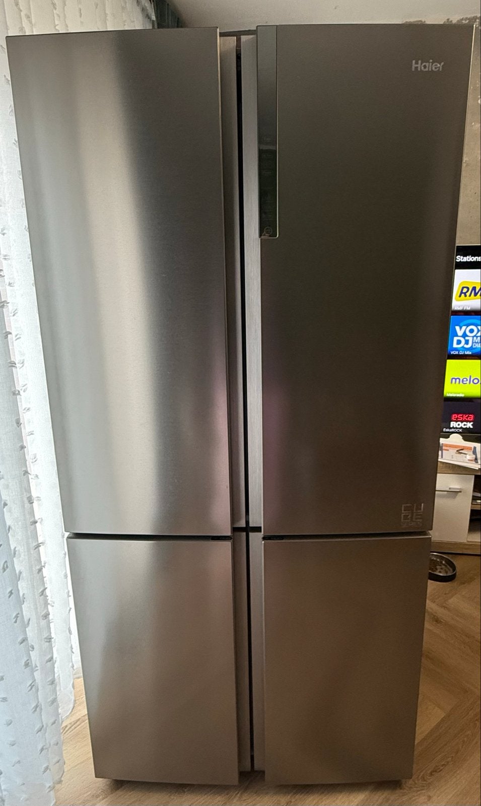 Haier HTF-710DP7 Koelkast met aparte vriezer, Ophalen, 200 liter of meer, 60 cm of meer, Met aparte vriezer