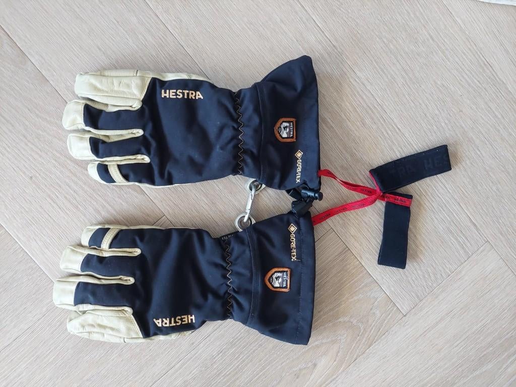 Hestra Army Leather Gore Tex handschoenen maat 9, Sport en Fitness, Skiën en Langlaufen, Gebruikt, Kleding, Skiën, Overige merken