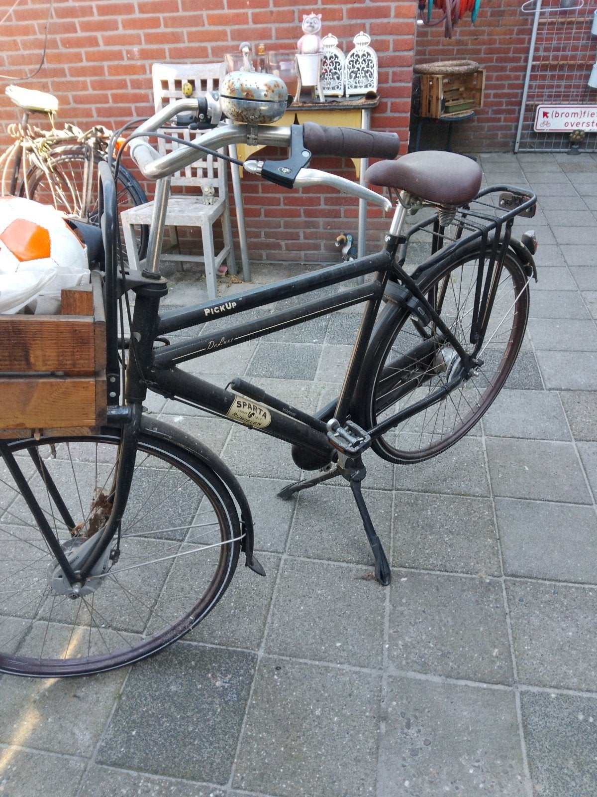 Sparta Pickup herenfiets met Mand - Gebruikt z.g.a.n, Ophalen, Terugtraprem, Sparta, Gebruikt