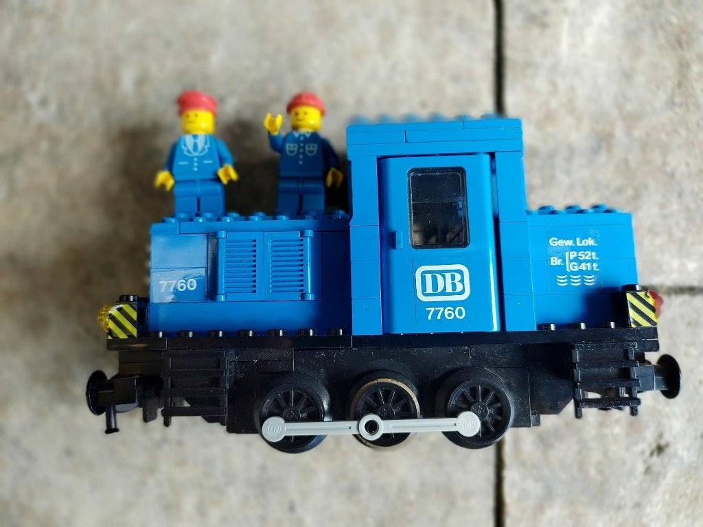 lego trein set 7760 diesel locomotief., Ophalen, Gebruikt, Lego, Compleet