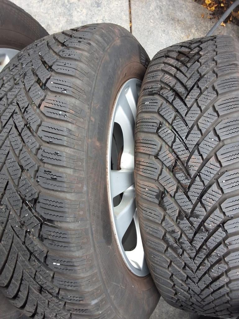 Mercedes Cont.Winterbanden en velgen, Auto-onderdelen, Banden en Velgen, Gebruikt, 15 inch, Banden en Velgen, Personenwagen