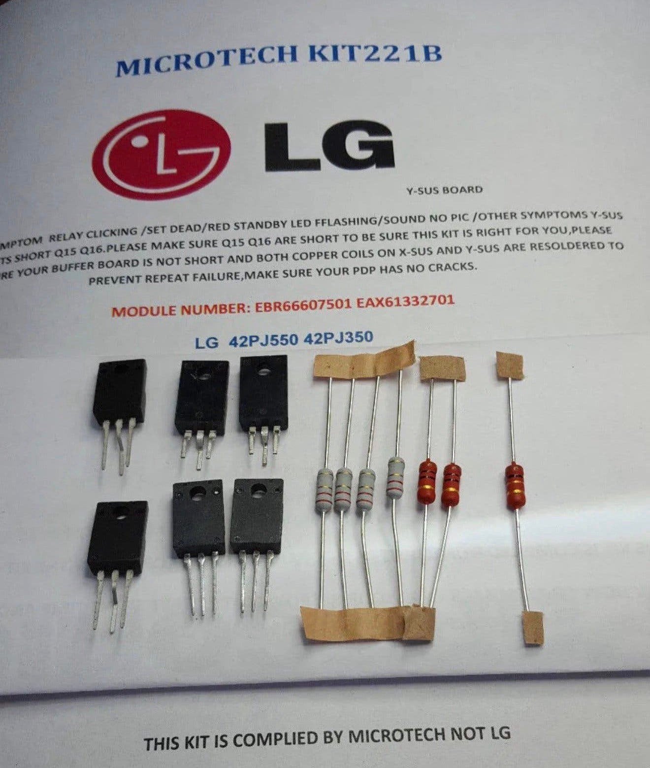 LG 42PJ550 42PJ350 EBR66607501 EAX61332701 reparatie kit set, P, P, P, Nieuw