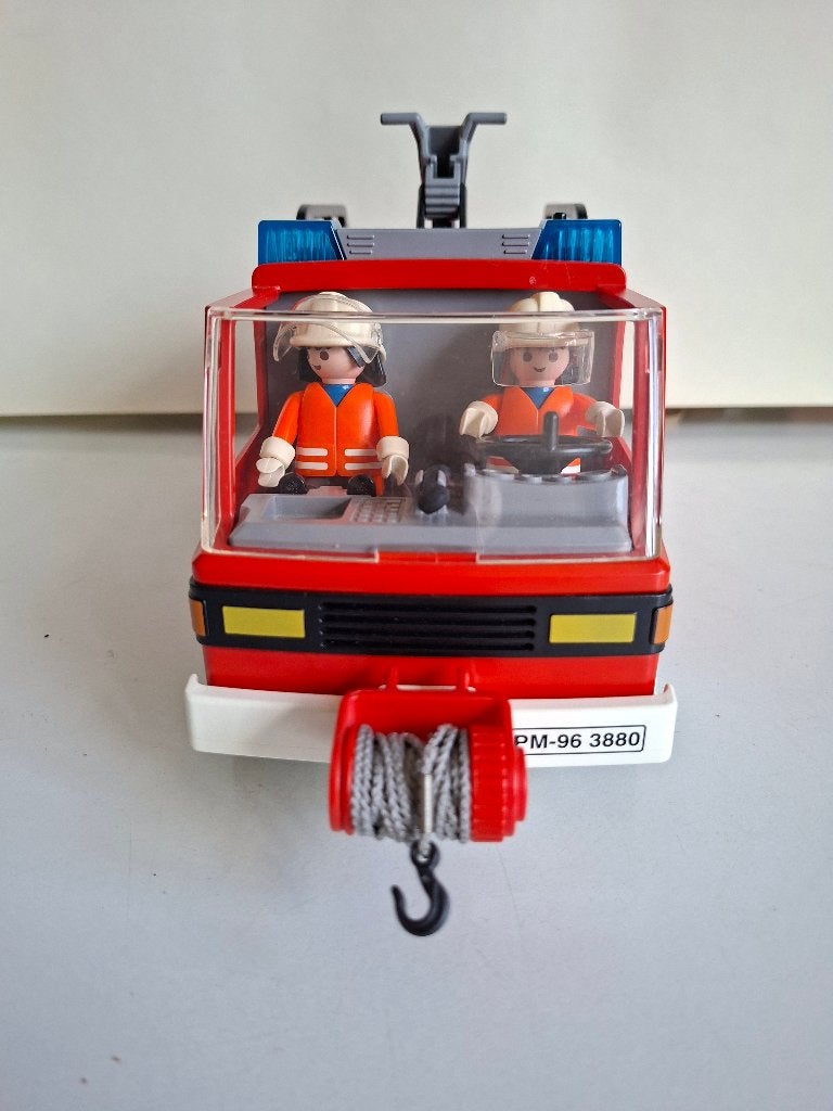 Vintage  Playmobil Brandweerauto 3880  uit 1996, Gebruikt, Complete set, Voertuig, Ophalen of Verzenden