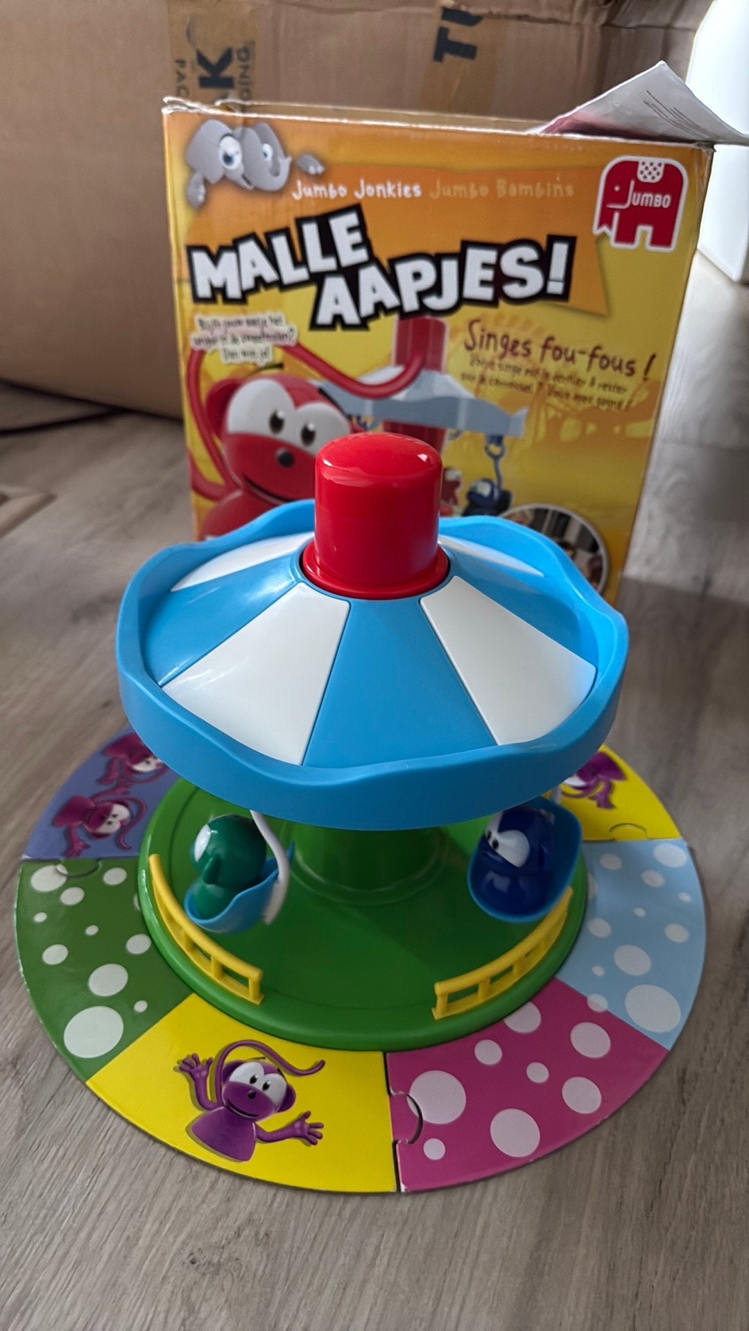 Malle aapjes spel leeftijd 3+ Jumbo, Hobby en Vrije tijd, Ophalen of Verzenden, Gebruikt