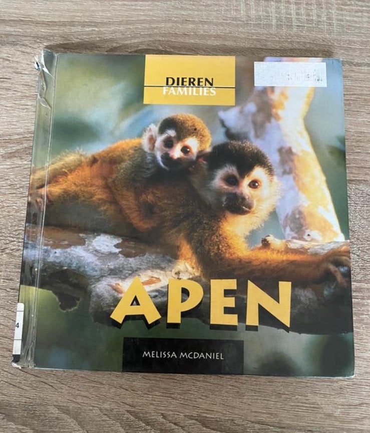 Informatief kinderboek over apen, Ophalen of Verzenden, Gelezen, Overige diersoorten