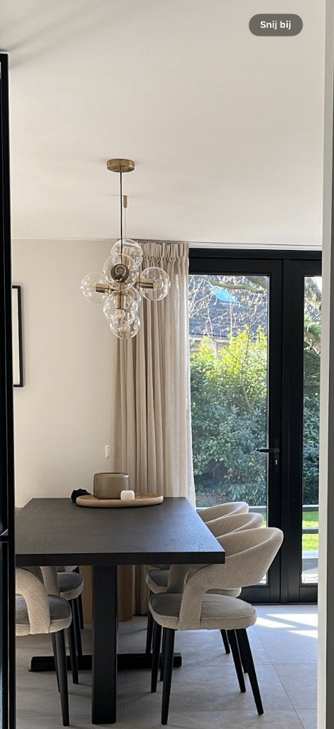 Hanglamp glazen bollen, Ophalen of Verzenden, Zo goed als nieuw, Glas, Minder dan 50 cm